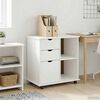 vidaXL Cabinet roulant Blanc 63,5 x 39 x 65,5 cm Bois de Pin Massif