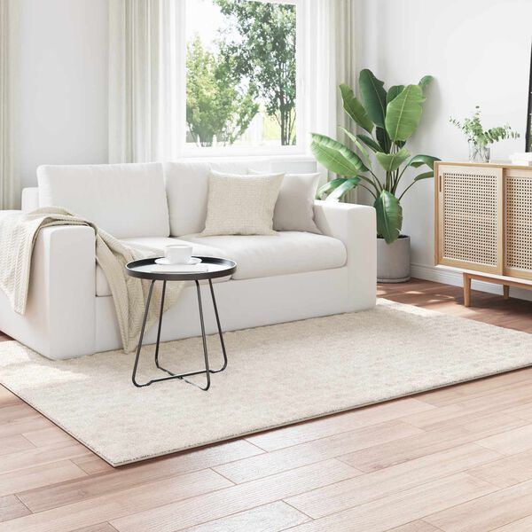 vidaXL Tapis de surface HUARTE Cr&egrave;me 170 x 120 cm Polyester