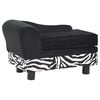 vidaXL Canap&eacute; pour chien Noir 57x34x36 cm Peluche