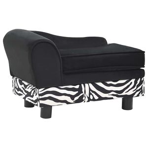 vidaXL Canap&eacute; pour chien Noir 57x34x36 cm Peluche