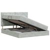 vidaXL Lit avec rangement et matelas Gris clair 180 x 200 cm Velours