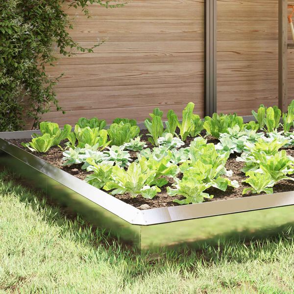 vidaXL Cl&ocirc;tures anti-limaces 16 pcs Argent Acier inoxydable