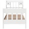 vidaXL Cadre de lit sans matelas blanc 90x190 cm bois de pin massif