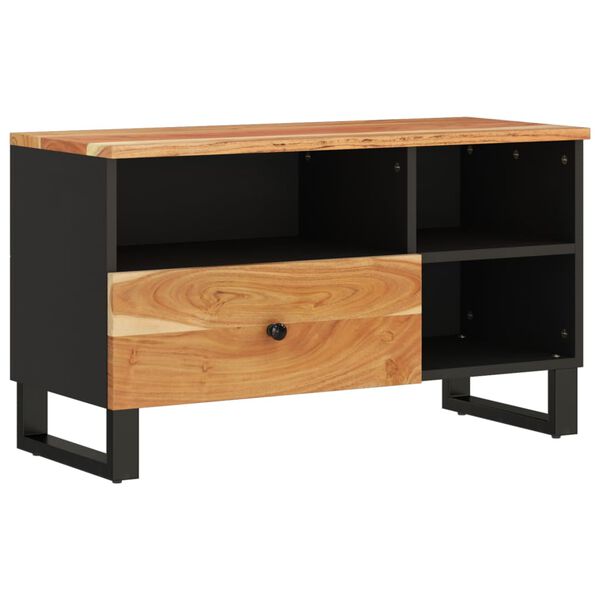 vidaXL Meuble TV 80x33x46 cm bois d'acacia solide et bois d'ingénierie