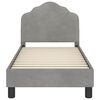 vidaXL Cadre de lit pour tout-petit avec t&ecirc;te de lit Gris clair