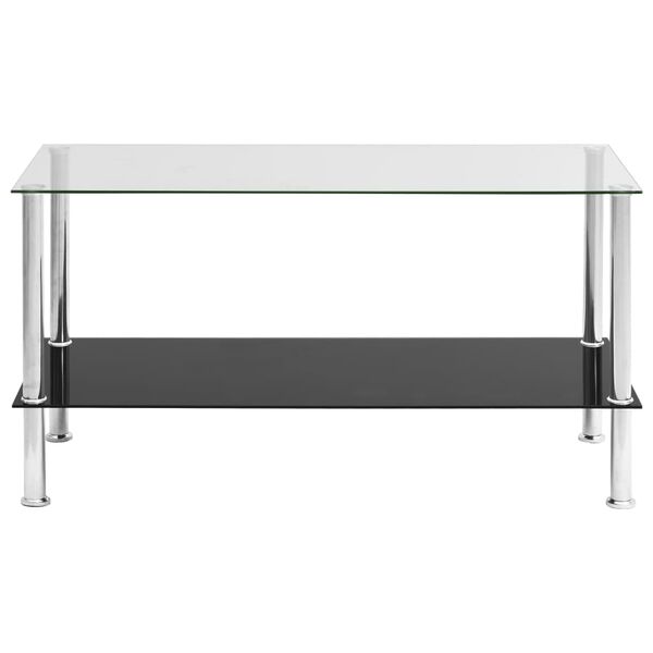 vidaXL Table basse Transparent 110x43x60 cm Verre tremp&eacute;
