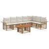 vidaXL Ensemble de canap&eacute; de jardin 8 pc Blanc Naturel et Cr&egrave;me