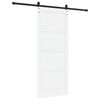 vidaXL Porte coulissante ORKDAL Blanc et Noir 83 x 202 cm Pin massif