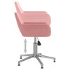 vidaXL Chaises &agrave; manger pivotantes lot de 4 Rose Velours