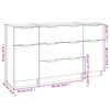 vidaXL Ensemble de buffets 3 pcs Sonoma gris Bois d'ing&eacute;nierie
