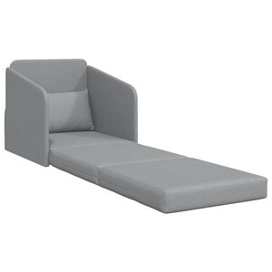 vidaXL Canap&eacute;-Lit Gris clair 65 x 80 x 83 cm tissu