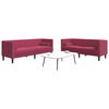vidaXL Ensemble de canapé Chesterfield et traversins 2 pcs velours