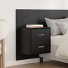 vidaXL T&ecirc;te de lit avec armoire 3 pcs Ch&ecirc;ne noir Bois d'ing&eacute;nierie