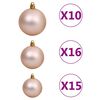 vidaXL Arbre de No&euml;l artificiel pr&eacute;-&eacute;clair&eacute;/boules 210 cm 910 branches