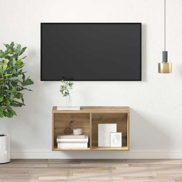 vidaXL Ensemble meuble TV Ch&ecirc;ne artisanal 37 x 37 x 72 cm