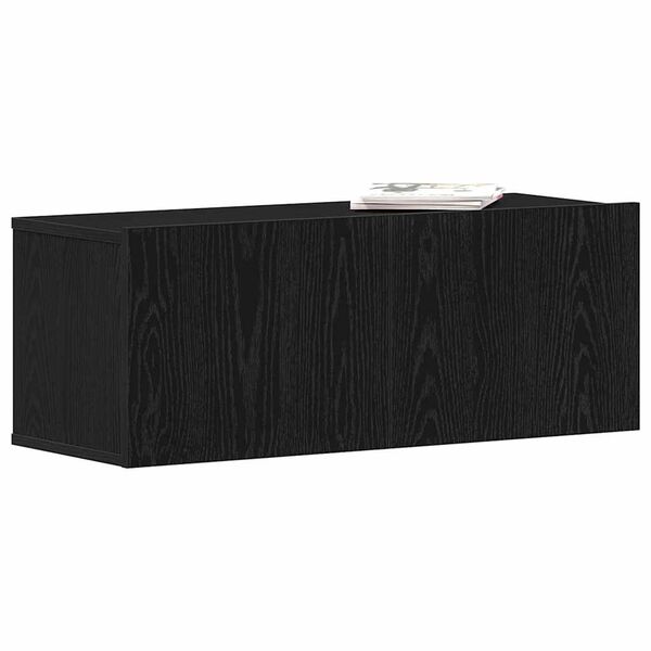 vidaXL Meubles TV Ch&ecirc;ne noir 80 x 30 x 30 cm Bois d'ing&eacute;nierie