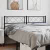vidaXL T&ecirc;te de lit de remplacement m&eacute;tal noir 150 cm