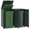 vidaXL Rangement &agrave; roulettes pour poubelles pour 2 bacs anthracite