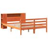 vidaXL Lit biblioth&egrave;que sans matelas cire marron 150x200 cm pin massif