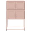 vidaXL Buffet rose 68,5x38,5x107 cm acier