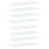 vidaXL Panneaux de biblioth&egrave;que 8 pcs Blanc 80x30x1,5 cm Agglom&eacute;r&eacute;
