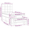 vidaXL Sommier &agrave; lattes de lit avec matelas Rose 90x200 cm Velours
