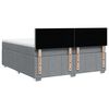 vidaXL Sommier &agrave; lattes de lit avec matelas Gris clair 200x200cm Tissu