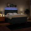 vidaXL Sommier &agrave; lattes de lit avec matelas Bleu 180x200 cm Tissu