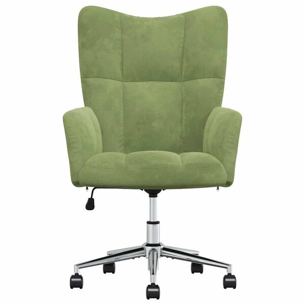 vidaXL Chaise de relaxation Vert clair Velours