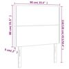 vidaXL T&ecirc;te de lit Bleu fonc&eacute; 90x5x118/128 cm Velours