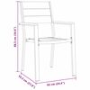 vidaXL Ensemble de salle &agrave; manger pour jardin 3 pcs Noir