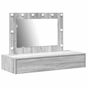 vidaXL Table de Toilette Gris 100 x 40 x 70 cm Bois d'ing&eacute;nierie