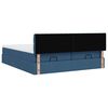 VidaXL Cadre de lit ottoman avec matelas bleu 200x200cm tissu