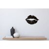 Homemania D&eacute;coration murale Bisou 48x33 cm Acier Noir