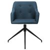 vidaXL Chaises pivotantes &agrave; manger lot de 2 bleu tissu