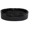 vidaXL Lit pour chiens Noir 90x79x20 cm Peluche et similicuir