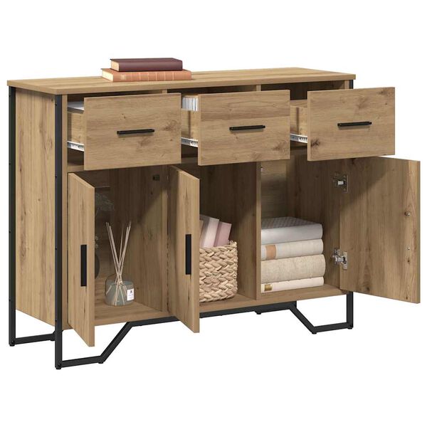 vidaXL Buffet avec tiroir Ch&ecirc;ne artisanal 97 x 32,5 x 74,5 cm