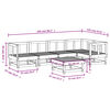 vidaXL Salon de jardin 6 pcs bois massif douglas