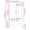 vidaXL Buffet haut sonoma gris 69,5x31x115 cm bois d'ing&eacute;nierie