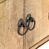 vidaXL Meuble TV 130x30x46 cm Bois massif de manguier brut