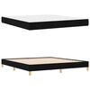 vidaXL Lit &agrave; ressorts avec matelas Noir 180 x 200 cm tissu