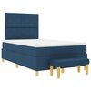 vidaXL Lit &agrave; ressorts avec matelas Bleu 120 x 200 cm tissu