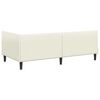 vidaXL Cadre de lit d'angle Cr&egrave;me 90 cm x 190 cm VeloursetContreplaqu&eacute;