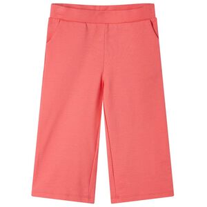 Pantalon &agrave; jambes larges pour enfants corail 140