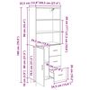 vidaXL Haut Armoire avec tiroir Ch&ecirc;ne artisanal 69,5 x 34 x 180 cm