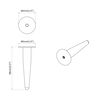 vidaXL Pieds debout 2 pcs Dor&eacute; 98 x 40 mm Fer
