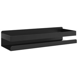 vidaXL &Eacute;tag&egrave;re de douche noir mat acier inoxydable 304 bross&eacute;