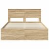 vidaXL Cadre de lit Ch&ecirc;ne Sonoma 135 x 190 cm Pin massif