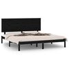 vidaXL Cadre de lit sans matelas noir 200x200 cm bois massif de pin
