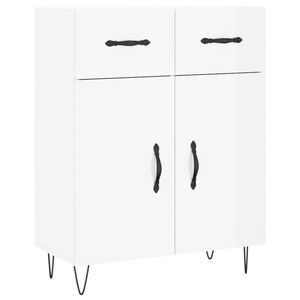 vidaXL Buffet Blanc brillant 69,5x34x90 cm Bois d'ing&eacute;nierie